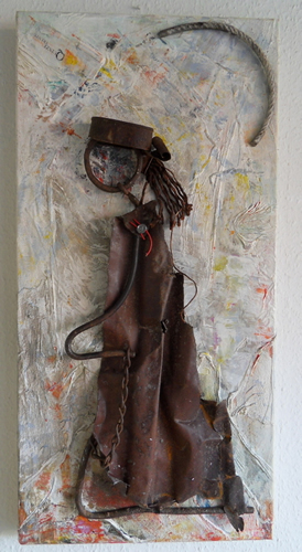 Bernadette Saunier Moery artiste peintre art recup